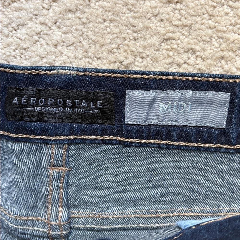 3 pair Aeropostale midi jean shorts - Picture 4 of 8